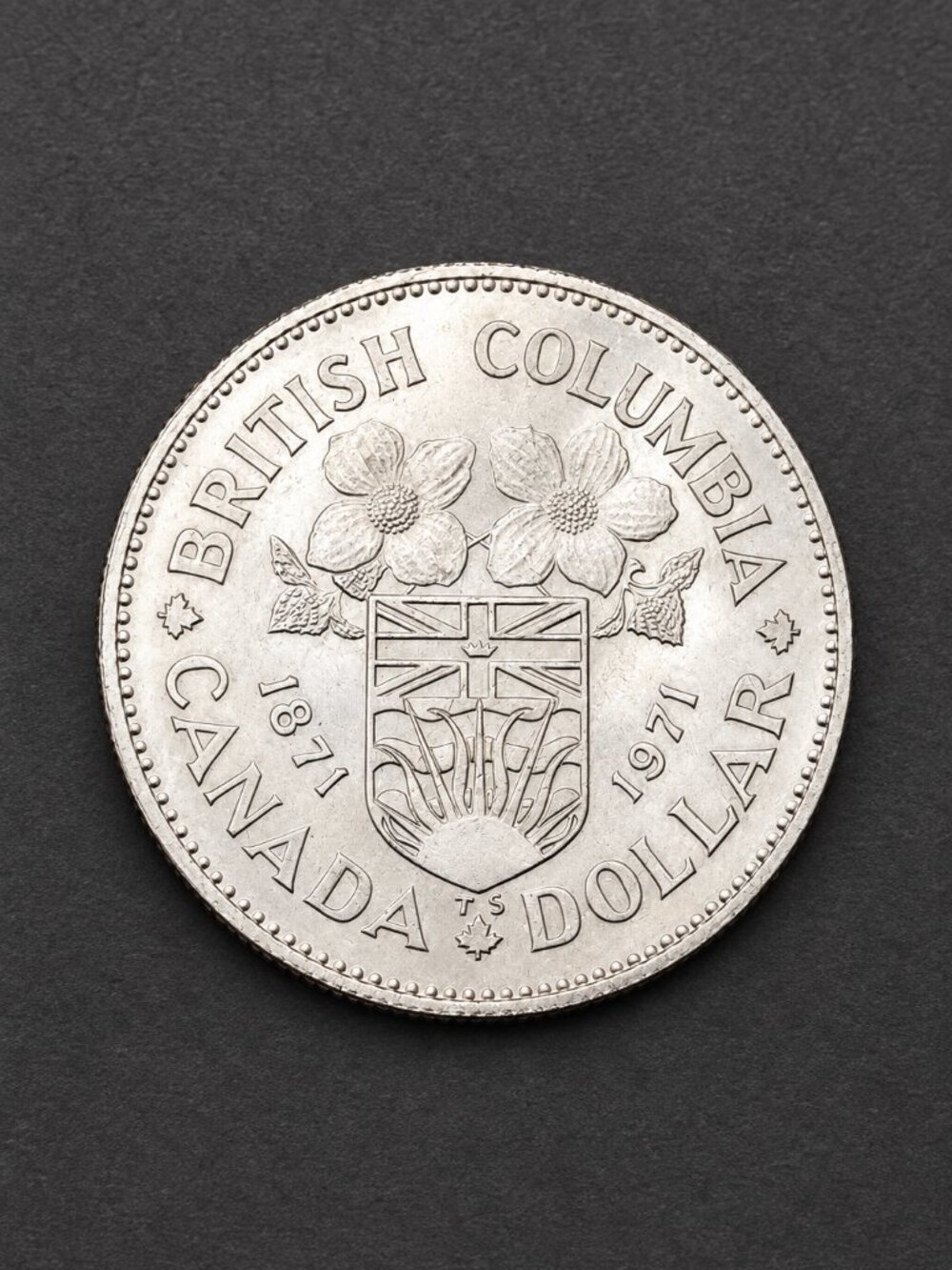 1971 Canada $1 British Columbia Centennial 1871-1971 Nickel Coin KM#79